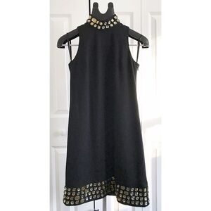 INC Sz 2 Black Faux Gem Embellished Cocktail Dress